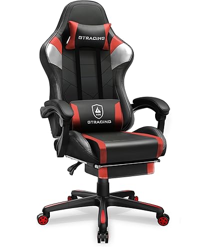 ゲーミングチェア オットマン付き 連動式 PC リクライニング　ヘッドレスト Amazon.co.jp: GTRacing ゲーミングチェア オットマン付き