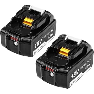 Powayup マキタ18vバッテリー マキタ18v BL1860B マキタバッテリー18v マキタ6.0ahバッテリー 18v バッテリー マキタ互換バッテリー18v 残量表示付き+自己故障診断 マキタ互換バッテリー マキタbl1815 bl1820 bl1830(b) bl1840(b) bl1850(b) bl1860(b) bl1890(b)対応互換可能 マキタバッテリー6.0ah 二個セット マキタ互換バッテリー18v マキタbl1860b 高品質セル搭載 電動工具用バッテリー PSE/CE認証取得済み 無料交換可能 一年間長期保証 互換品