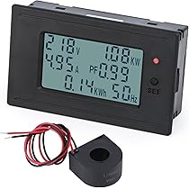 Amazon | DROK デジタル電圧計電流計 AC 85-265V 100A 22000W デジタル