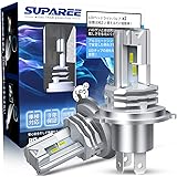 SUPAREE H4 LEDヘッドライト HI/LO切替 ファンレス 車/バイク用 DC9-32V 6500K ホワイト 一体型 ledバルブ 2個セット