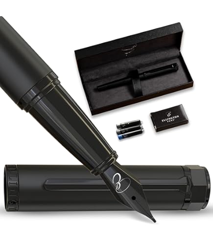 Amazon | Ellington Pens 高級万年筆 - グリーンとブラックストライプ