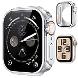 BOOLINN アップルウォッチ カバー 46mm 45mm 44mm 42mm 41mm 40mm 対応 360°防水 数秒でUltra一体型 アップルウォッチ保護ケース+防水ゴムリング+背面ケースの3 in 1デザイン 耐衝撃 高感度 apple watch カバー Series 11/10/9/8/7/SE3/SE2/SE/6/5/4 (Series 9/8/7，41mm,シルバー)
