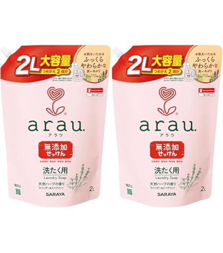 Amazon | arau.(アラウ) サラヤ 洗濯用せっけん つめかえ用 2L | arau