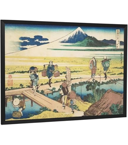 Amazon.co.jp: CuVery アクリル プレート 絵画 富嶽三十六景 葛飾北斎