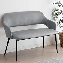 Amazon｜タンスのゲン ベンチ 単品 幅107cm 2人掛け 背もたれ付き