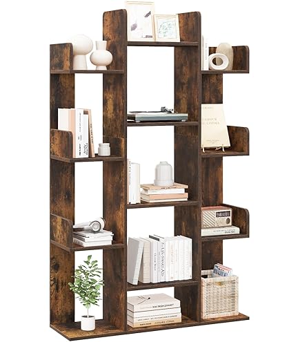 Amazon｜COSTWAY オープンシェルフ 白 オープンラック 木製 6段 本棚