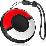 Newzerol 新販売 For ポケモンgo plusプラス保護ケースカバー ポケモンGO Plus +用保護ケース シリコン製 装着充電可能 LEDライト可視 軽量 耐衝撃 防水 ストラップ付き 紛失防止 ポゖボール型ケース ブラック