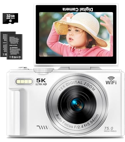 Amazon | デジカメ 4K 6400万画素 デジタルカメラ 180度回転可能