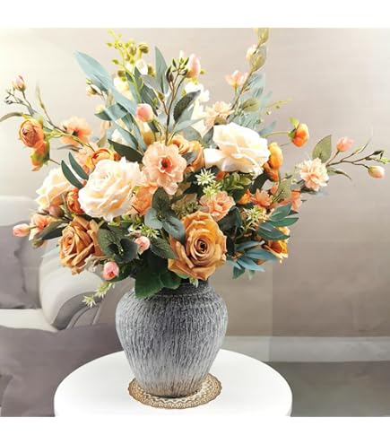 Amazon｜HGJH フェイクフラワー ジャンボローズ 40CM 造花 装飾用 超