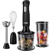 Russell Hobbs RHSM5BLK, Desire Hand Blender, Dishwasher Safe and Detachable Parts, 2 Speeds and Pulse, Multi-Functional, Matt
