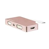 StarTech.com USB Type-C接続マルチディスプレイアダプタ 4K/30Hz対応 ローズゴールド VGA/DVI/HDMI/mDP出力対応 CDPVDHDMDPRG