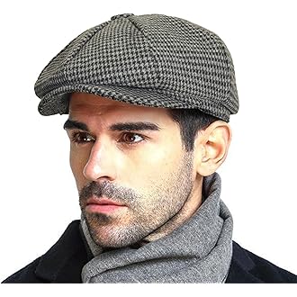 mens tweed flat cap