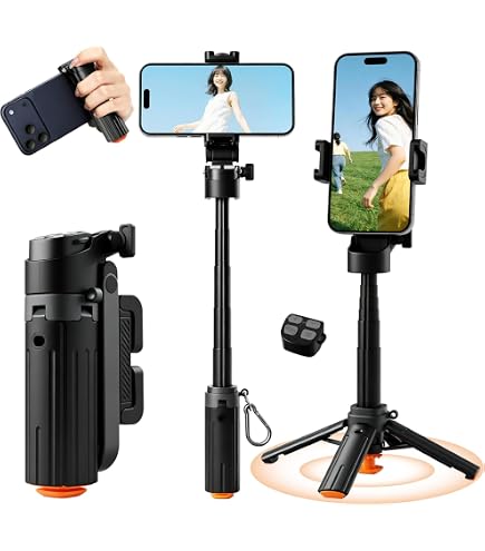 Amazon | 自撮り棒 業界超ミニ・4in1万能モデル ブロガー愛用 スマホ