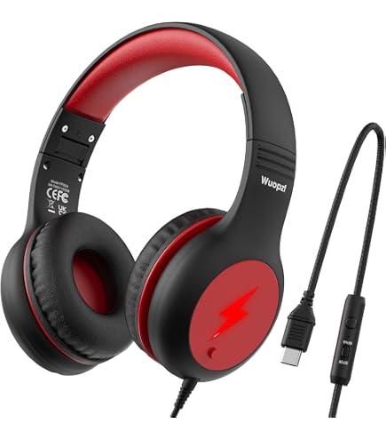 Amazon | Voopwink 子供用ヘッドフォン マイク付き 有線オーバーイヤー