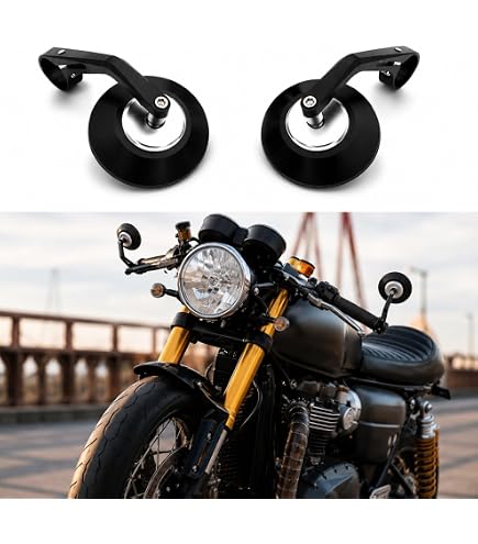 Amazon | バイクミラー オートバイバーエンドミラートライアンフ用