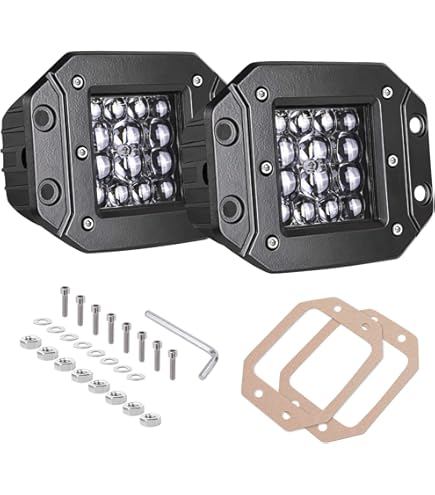 Flush Mount LED Pods, Nirider 2PCS 84W Bumper Lights 5