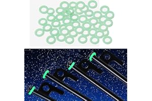 ペグ用蛍光リング 100個セット キャンプ蛍光リング テントペグ用 テントアクセサリ 夜間視認性UP 夜間キャンプ/登山/釣り 夜間の転倒防止 防水