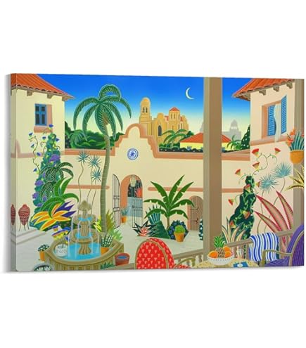 Amazon.co.jp: トーマスマックナイトの南国風 絵画 額入りポスター