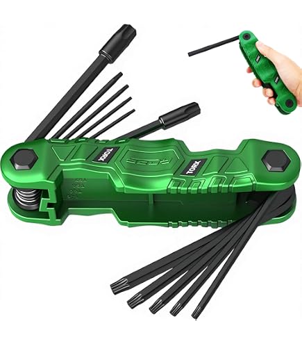 Mutt Tools Folding Security Torx Wrench Set – Tamper-Proof Star Key Set With Hole-in-the-Middle For Regular & Security Screws, Compact Handy Tool