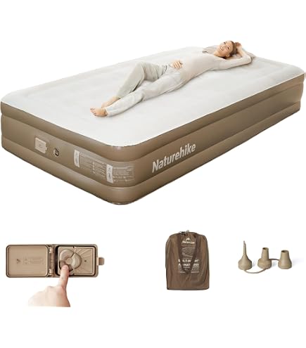 Amazon.co.jp: Naturehike エアーベッド 2分設営 45/38/25cm 450kg耐