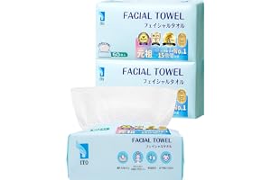 ITO クレンジングタオル フェイシャルタオル 60枚入×3個セット | OEKO-TEX認証, 赤ちゃんにも優しい, ITOオリジナル鮫小紋エンボス生地, 使い捨てタオル, フェイスタオル使い捨て, スキンケアタオル