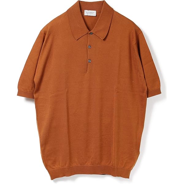 【希少】ジョンスメドレー 半袖 ポロシャツ ニット ワインレッド S ポロニット 正規取扱い販売店 ジョンスメドレー 半袖コットンニット