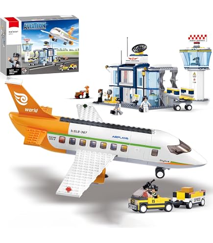 Sluban Aviation - Aeropuerto | Set De Construcción De Bloques Compatible Con Instrucciones Incluidas Sluban Aviation - Aeropuerto | Set De Construcción De Bloques Compatible Con Instrucciones Incluidas