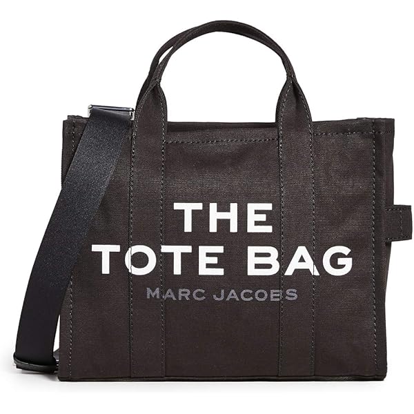 Amazon | Marc Jacobs Traveler Black Cotton Tote Bag | Marc Jacobs