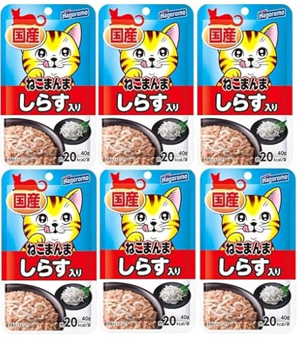 Amazon.co.jp: はごろも ねこまんま パウチ 削り節入り (国産) 40g×12