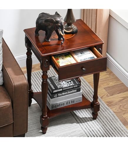 Amazon.co.jp: LEEMTORIG アンティークナイトスタンド ベッドサイド