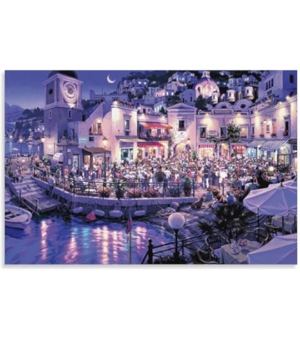 Amazon.co.jp: カフェ・ベラ・ノッテ 笹倉鉄平 絵画 ポスター 工芸品の