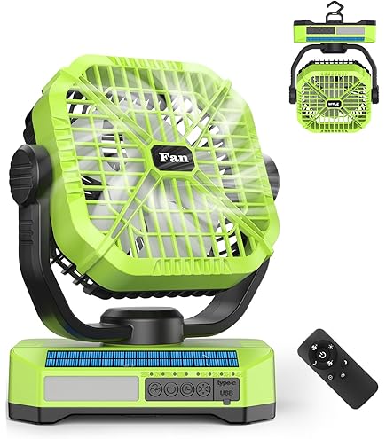 Amazon | 【6色LEDライト・電力量&風量LEDデジタル表示】キャンプ