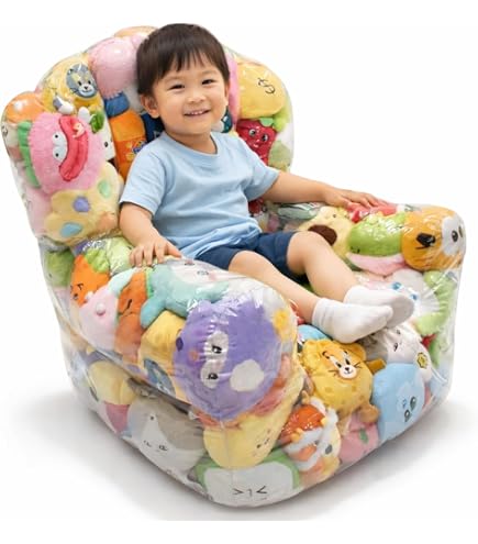 Amazon.co.jp: ぬいぐるみ 収納 ソファ 2in1 透明 PVC素材 防水 大容量