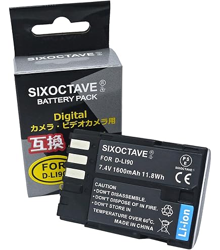 Amazon | 単品 Pentax ペンタックス D-LI90 D-LI90P 互換