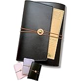 MILABURG ブックカバー 文庫 A6 レザー 調 サイズ調整可 防水 撥水 手帳カバー おしゃれ (ブラック)