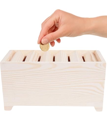 Amazon.co.jp: 桐製 お賽銭箱型の貯金箱 (大) 完成品 日本製 燕