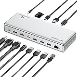 【WAVLINK厳選】WAVLINK Thunderbolt 4ドッキングステーション、シングル8K、トリプル4Kディスプレイ、TBT 4/3 Mac & TBT 4 Windows パソコン用13 in 1 PCドック、2.5G RJ45搭載ノートPC用40Gbps、最大96W充電対応