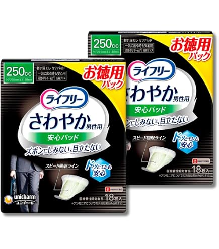 Amazon | ライフリーさわやかパッド男性用多い時でも安心16枚【24
