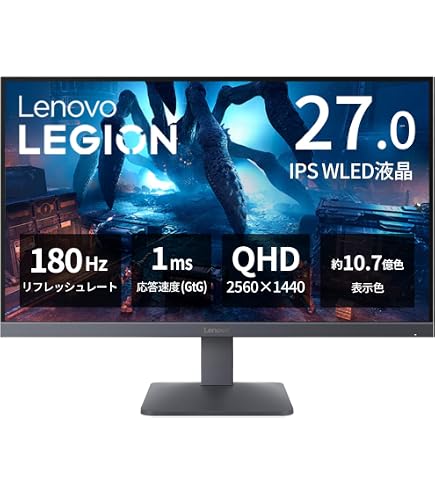 Amazon.co.jp: Lenovo L27q-4a - エブリデイモニター - 27インチ QHD