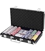 Amazon | COSTWAY ポーカーセット 数字入り 300枚チップ ポーカー