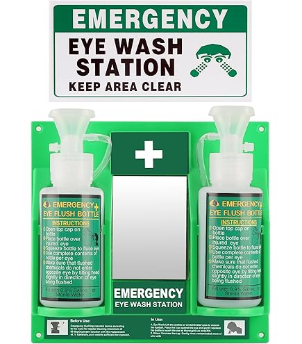 CGOLDENWALL Handheld Eyewash Station Drench Hose Eye Wash Station Eye Wahing Spray Head Face Flush Shower With 140mm Drench Hose, Eye Wash Unit For Lab And Industrial Use (Deck Mounted