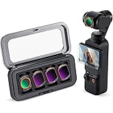 K&F CONCEPT Osmo Pocket 4/3用 レンズフィルター 4点セット【CPL+ND16+ND64+ND256】 | 磁気式 装着便利 コントラスト強調 反射除去 CPLフィルター AGC光学ガラス 光量調整 NDフィルター マルチコ
