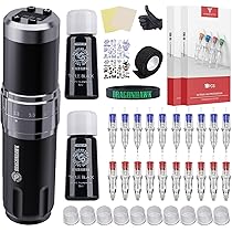 Amazon | Dragonhawk Fold3 ワイヤレス タトゥーマシンキット
