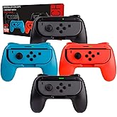 Orzly Grips for Nintendo Switch Joycon Controller Grips for Super Smash Brothers and Other Games. Party [4 Pack] Joy-Cons Gri