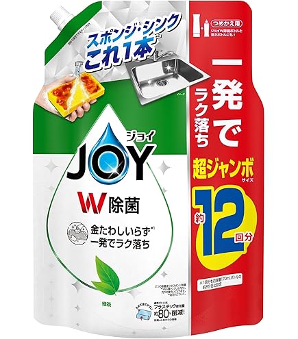 Amazon.co.jp: ジョイ 【まとめ買い】 [大容量] W除菌 食器用洗剤 緑茶