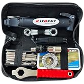 DAWAY Bike Repair Kit - 16-in-1 Multi Tool, 120 PSI Pump & Tire Repair In Frame Bag