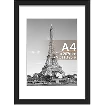 Amazon.co.jp: upsimples a4 額縁 ブラック 211x297mm マットあり 黒