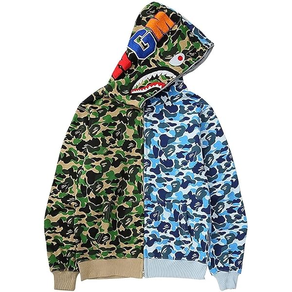 カモフラージュ サメフードパーカー Amazon | [ESHILP] パーカー サメの口 あご 迷彩柄 サル