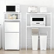 【新品】幅伸縮レンジラック 高さ調整 コンセント付 耐荷重90kg ゴミ箱上収納 Amazon.co.jp: 【幅伸縮・2口コンセント・高さ調整】レンジ