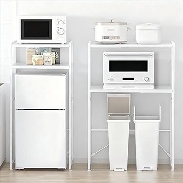 洗濯機ラック レンジ棚 耐荷重90kg キッチンラック 食器棚 大型